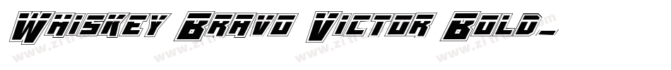 Whiskey Bravo Victor Bold字体转换